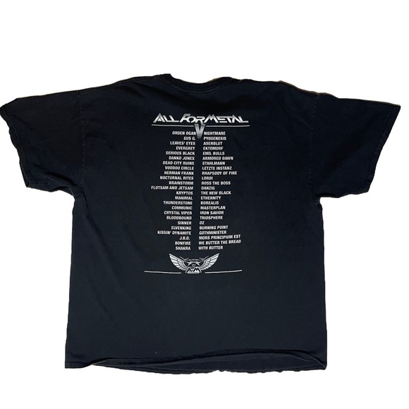 ALL FOR METAL graphic band tee Size 2XL front and back graphic - Picture 2 of 3